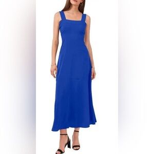 NWT Vince Camuto Tiered Sleeveless Maxi Dress Cobalt Blue Medium